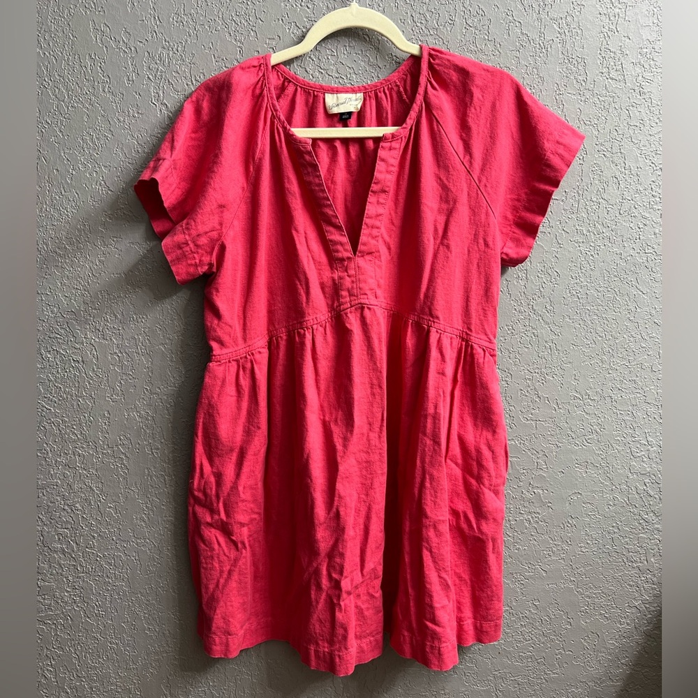 Universal Threds Linen Mini Shift Dress